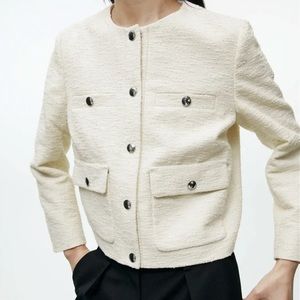 Arket Cropped Boucle Jacket